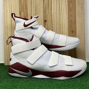 NEW Nike 943155-100 LeBron Soldier XI 11 TB White Red Basketball Men's SZ 18
